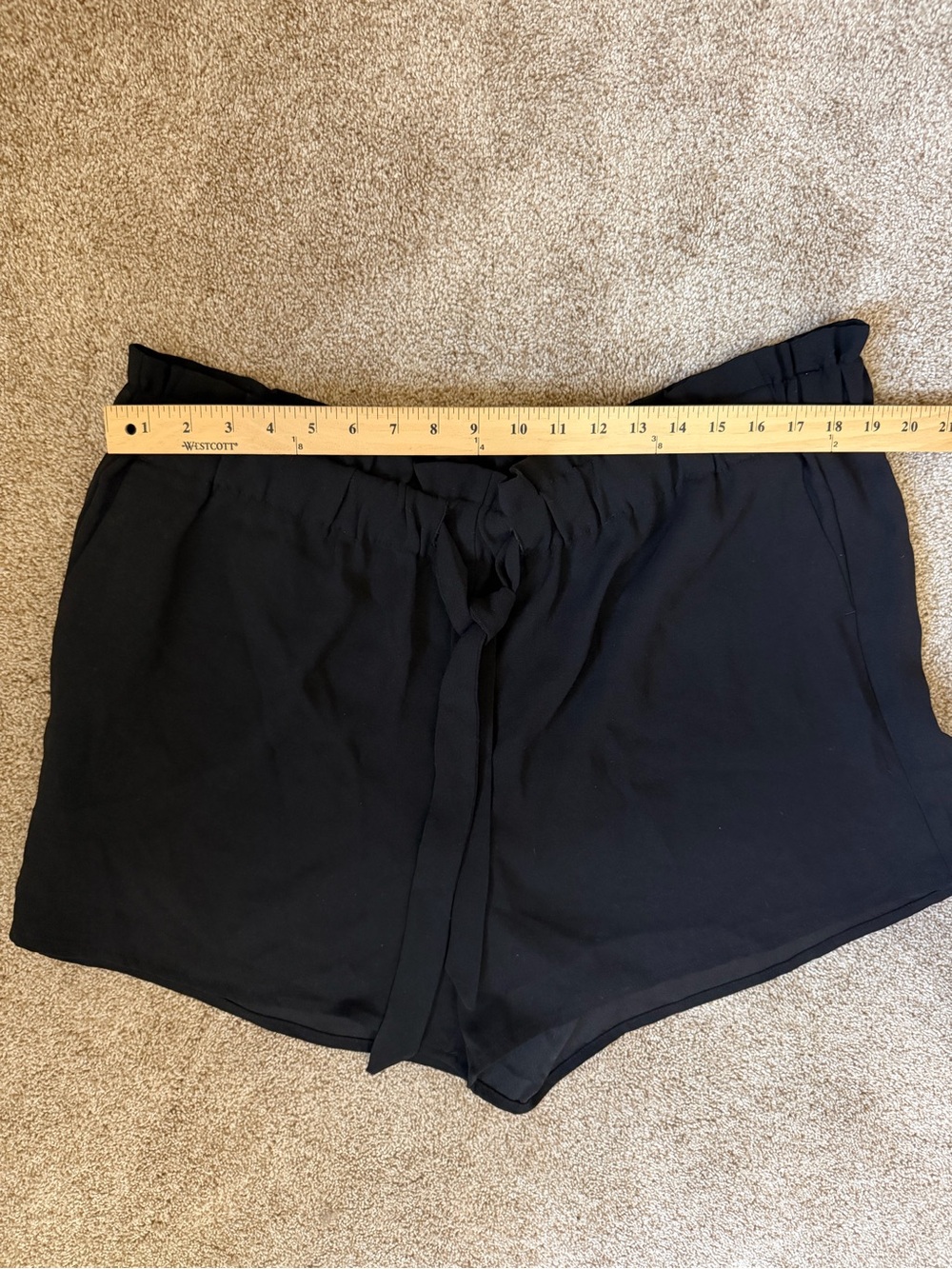 LOFT Black Paperbag Waist High-Rise Shorts - Picture 5 of 6